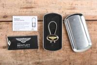 BENTLEY: A Bentley&nbsp;'Sapporo' loop style keyring with small Bentley collection lapel pin.&nbsp;