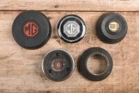 MG: A collection of predominantly 'MG' horn pushes and associated items