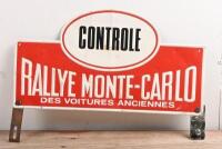 RALLY PLATE: A 18 - 24 January 1986 'RALLYE MONTE-CARLO - CONTROL' car aluminum rally plate