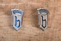 BERTONE:&nbsp;A pair of Silver Bertone&nbsp;'B' badges to suit Alfa Romeo 101 Series Sprints and Sprint Speciales.