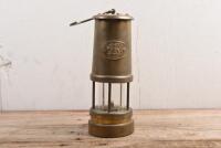 LANTERN: A brass Welsh CYMRU Miner's Lantern with handle