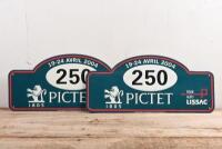 TOUR AUTO: A pair of competitor number plates from the 19th-24th of April 2004 Tour Auto France rally