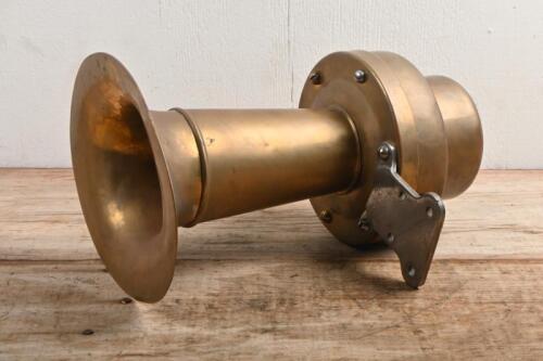 HORN: A large brass horn