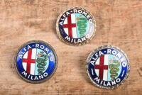 ALFA ROMEO: A group lot of 3 Alfa Romeo metal badges