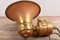 BRASS HORN: An impressive electric brass horn, marked 'NB 5089 - 1908 - NR 1114' - 3