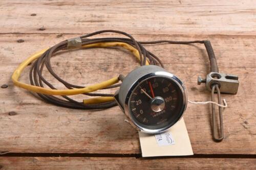 TEMPERATURE GAUGE: A1950s/1960s Moto Meter 'OUTDOOR INDOOR' temperature gauge with sender
