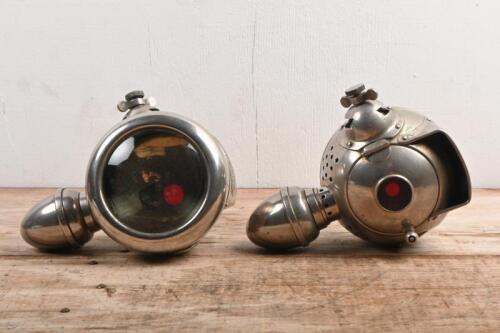 HEAD LAMPS: A fine pair of Edwardian Phares Besnard 'Les Vestales' 1753 head lamps