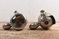 HEAD LAMPS: A fine pair of Edwardian Phares Besnard 'Les Vestales' 1753 head lamps