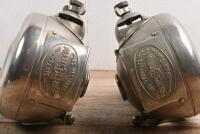 HEAD LAMPS: A fine pair of Edwardian Phares Besnard 'Les Vestales' 1753 head lamps - 4