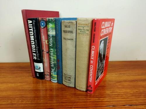 GRAND PRIX: Eight books relating to racing and general motoring