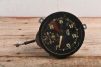 TACHOMETER: A SMITHS M.A tachometer with clock
