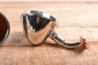 INDICATOR LAMPS: A pair of indicator lamps with adjustable bases. Amber glass - 3