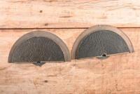 HEADLIGHT LAMP DIFFUSER: A rare pair of 1920s Raydex brass half head headlight diffusers - 2