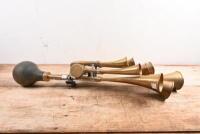 HORN: A exceptional circa 1910 Cicca (France) eighth-note brass trumpet horn "Le Testophone" model - 2