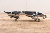 JAGUAR: An original, mint condition, genuine Jaguar sedan cars leaper mascot. 19 cm in length
