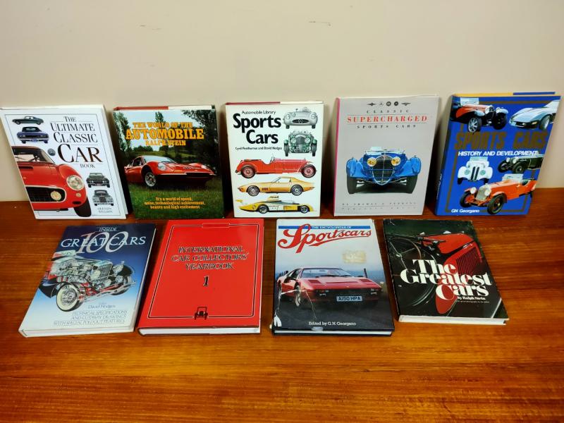 Classic Cars Nine Hardcover Books Relating To Classic And Sports Cars