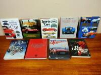CLASSIC CARS: Nine hardcover books relating to classic and sports cars