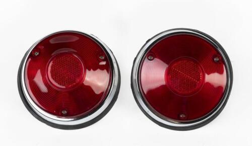 TAIL LIGHTS: A pair of two tail light housings and lenses in Porsche 906 style
