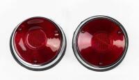 TAIL LIGHTS: A pair of two tail light housings and lenses in Porsche 906 style