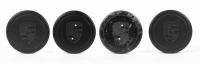 911: A set of black Porsche 911 Fuchs centre wheel covers