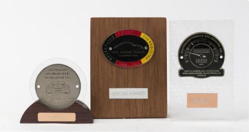 356 REGISTER: Three Australian 356 Register trophies highlighted by 15th Annual Parade 2000 'Special Award' trophy.