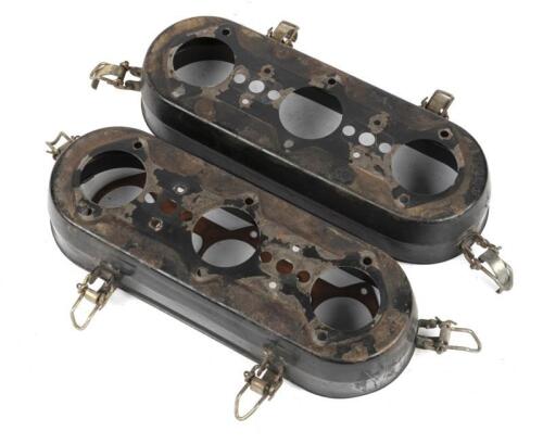 PORSCHE: a pair of air cleaner bases ('birdcages') for both carburettors and MFI 1966-1971 models