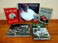 MOTORSPORT: Five books relating to Grand Prix drivers, Fangio/Moss/Novolari/Young