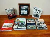 MOTORING: Six books on motoring and a group of cigarette cards