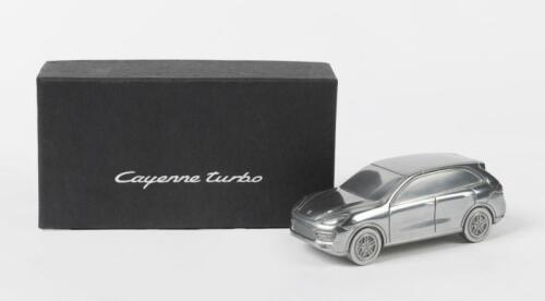 CAYENNE TURBO: A limited edition 1:43 scale pewter model of a Porsche Cayenne Turbo with fitted box