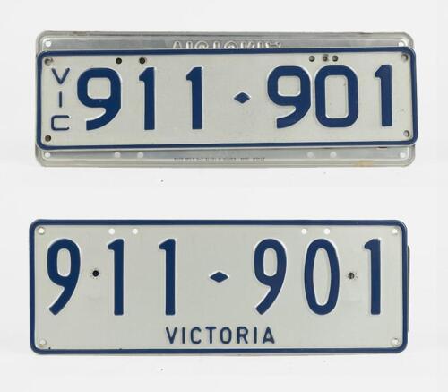 Victorian custom numeric number plate '911.901'&nbsp;sold with rights to display&nbsp;