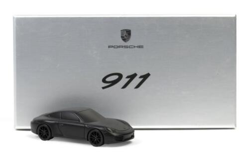 911: A black pewter or metal Porsche 911 991.1 model in 1:43 scale
