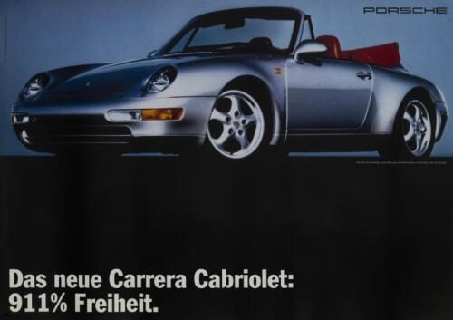 CARRERA CABRIOLET: A group of four reprinted 911 Carrera Cabriolet posters (WWM 361 420)