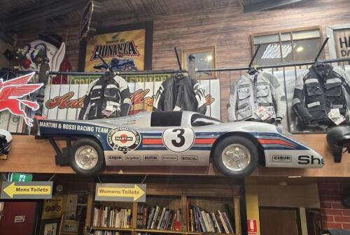 917: A Porsche 917 Martini & Rossi Racing Team fiberglass wall display &nbsp;(H)800mm x (L)3000mm&nbsp;x (W)420mm