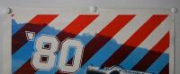PORSCHE: A large superb 1980 'interscope PORSCHE' IndyCar poster. Poster depicts Interscope IR01 Porsche Ongais IndyCar that never raced - 4