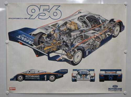PORSCHE: An original and Porsche Official, 1982 Rothmans 'PORSCHE 956' large poster