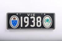 Victorian Bicentennial number plates '1938' sold with rights to display