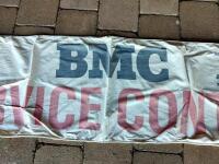 BMC SERVICE CONTROL: A BMC Service Control cloth flag, likely from a 1960's rally - 7