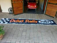DULUX: A large Dulux Rally fabric flag. Measures 442cm wide, 81.5cm high
