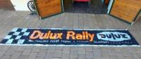 DULUX: A large Dulux Rally fabric flag. Measures 442cm wide, 81.5cm high - 6