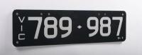 Six-digit Victorian Custom Numeric plates '789-987', sold with rights to display - 2