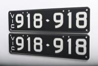 Six-digit Victorian Custom Numerical plates '918-918', sold with rights to display - 5