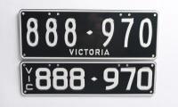 Six-digit Victorian Custom Numerical 'His & Hers' plate set '970-888' & '888-970', sold with rights to display - 5