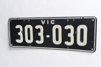 Six-digit Victorian Custom Numerical plates '303-030', sold with rights to display - 3