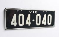 Six-digit Victorian Custom Numerical plates '404-040', sold with rights to display - 2