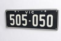 Six-digit Victorian Custom Numerical plates '505-050', sold with rights to display - 3