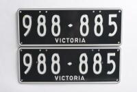 Six-digit Victorian Custom Numerical plates '988-885', sold with rights to display - 4