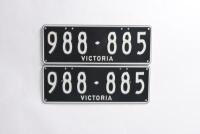 Six-digit Victorian Custom Numerical plates '988-885', sold with rights to display - 5