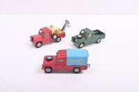 CORGI TOYS: Three&nbsp;CORGI TOYS LAND ROVER 109" W.B. models. "Breakdown Service" & 'Chipperfield's' Land Rovers