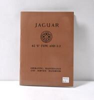 JAGUAR 4.2 E TYPE: A reprinted edition of Jaguar 4.2 'E' Type and 2+2 operating, maintenance and service handbook, with separate fold out maintenance chart.