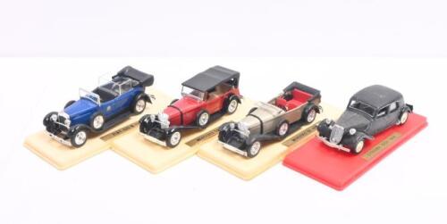 EUROPEAN MODELS: A group of four solido 1:43 scale European model cars. Citroen, Fiat & Mercedes-Benz models